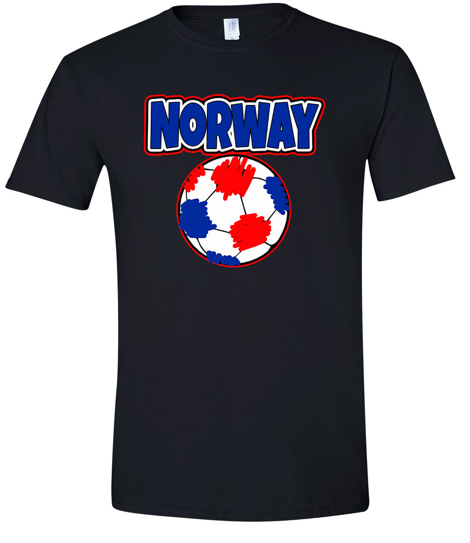 Norway Soccer Adult Gildan Soft Shirt