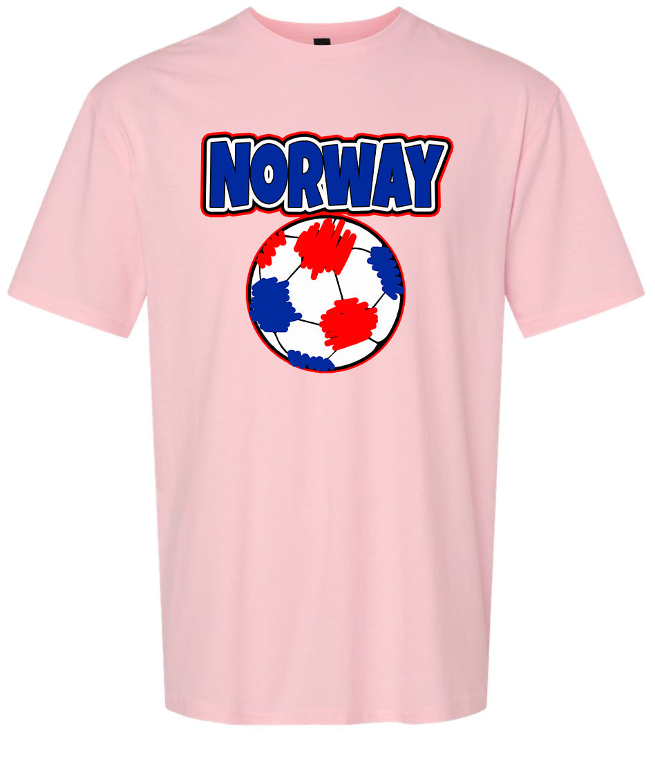 Norway Soccer Adult Gildan Soft Shirt