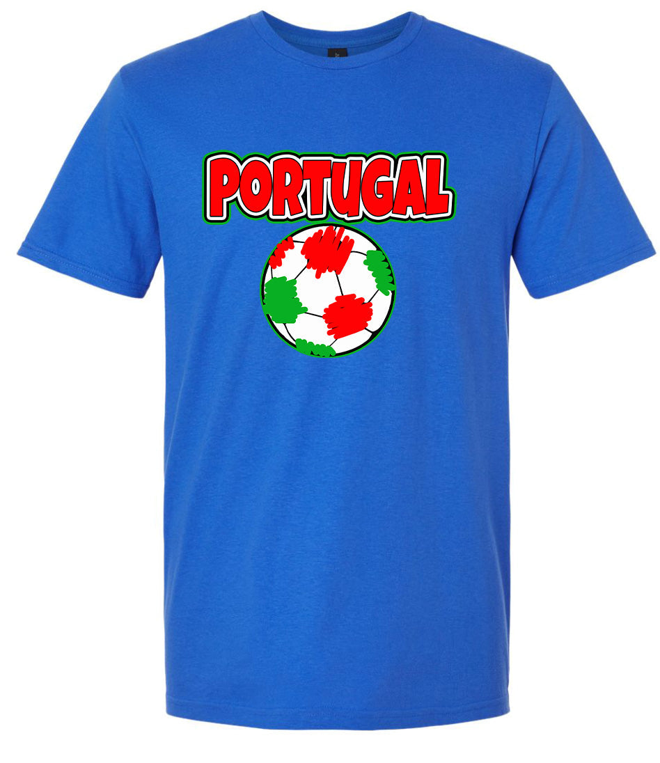 Portugal Soccer Adult Gildan Soft Shirt