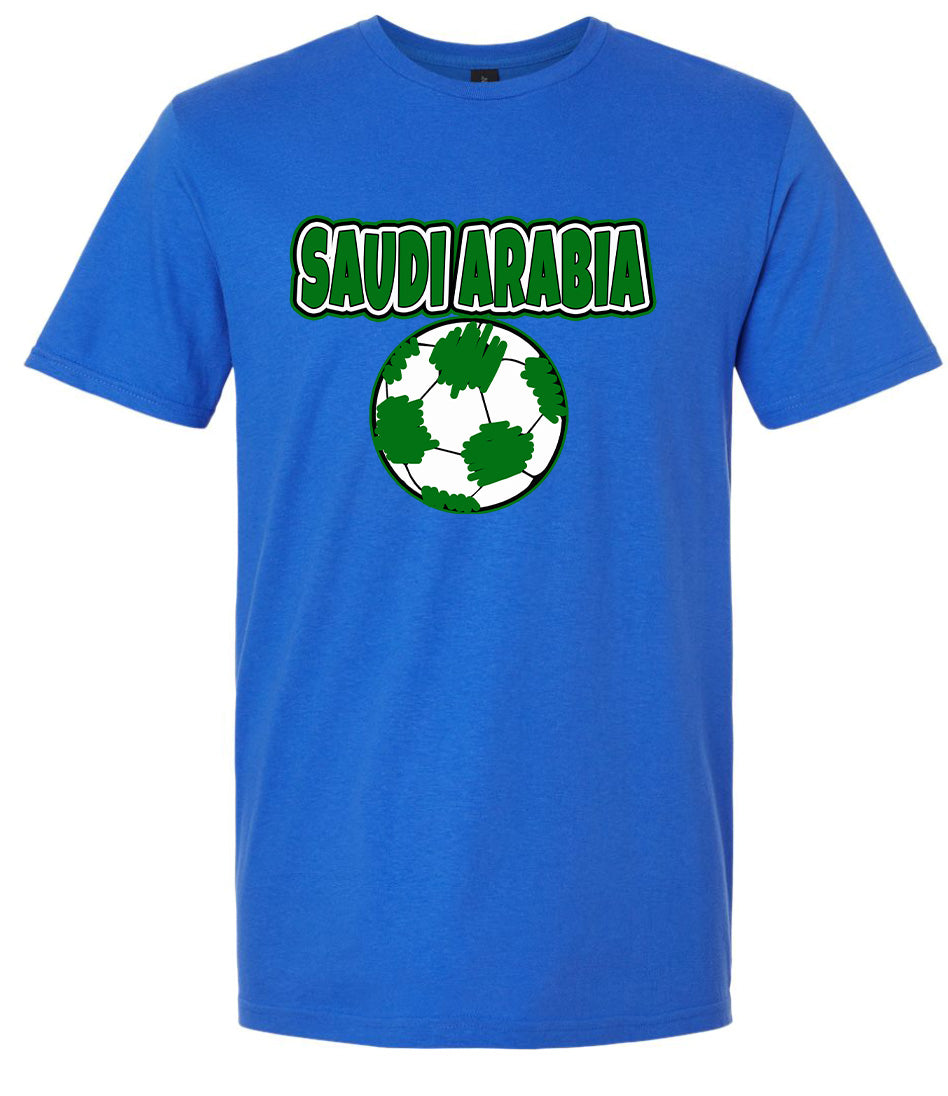 Saudi Arabia Soccer Adult Gildan Soft Shirt