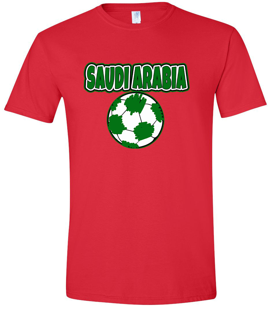 Saudi Arabia Soccer Adult Gildan Soft Shirt