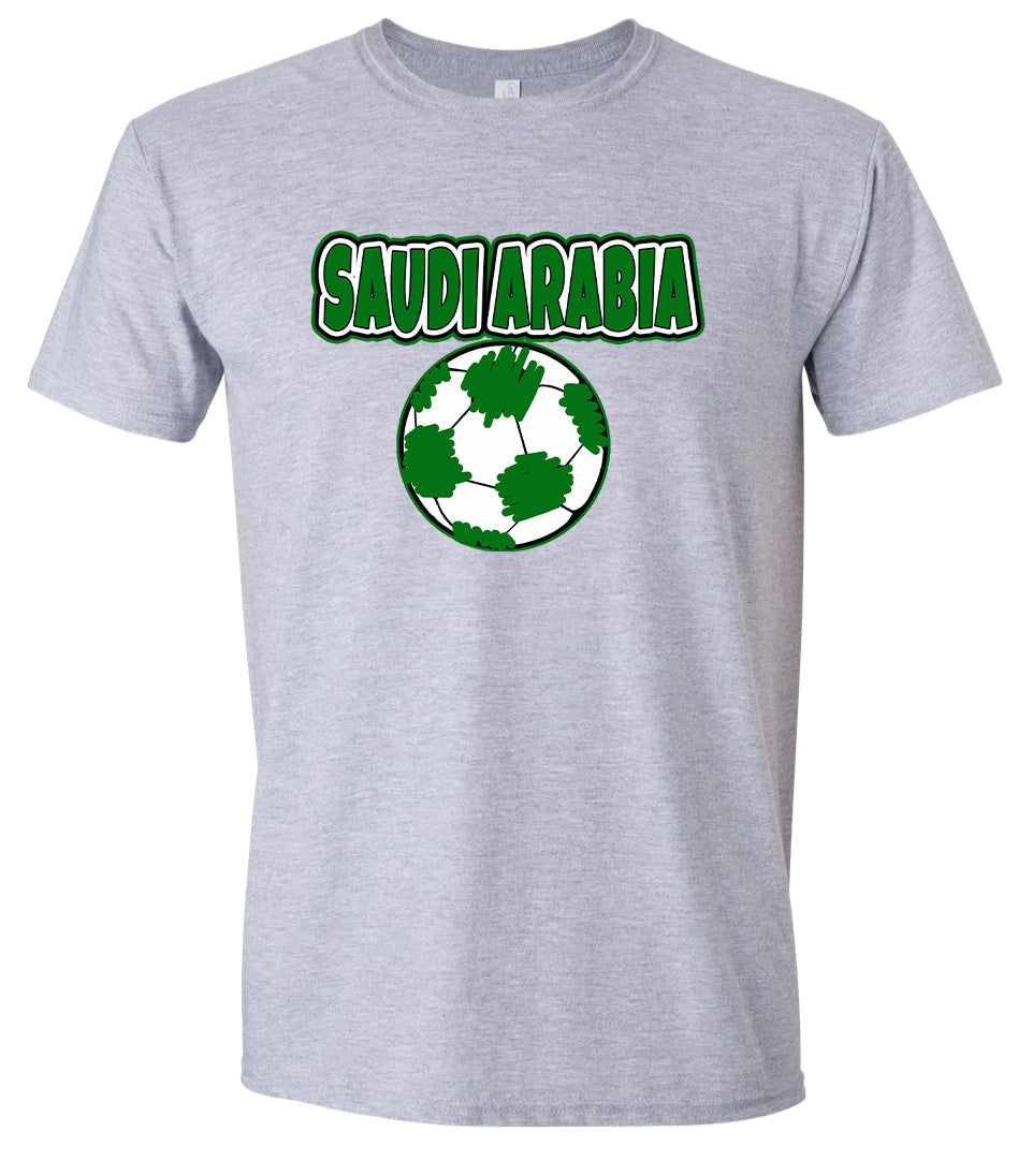 Saudi Arabia Soccer Adult Gildan Soft Shirt