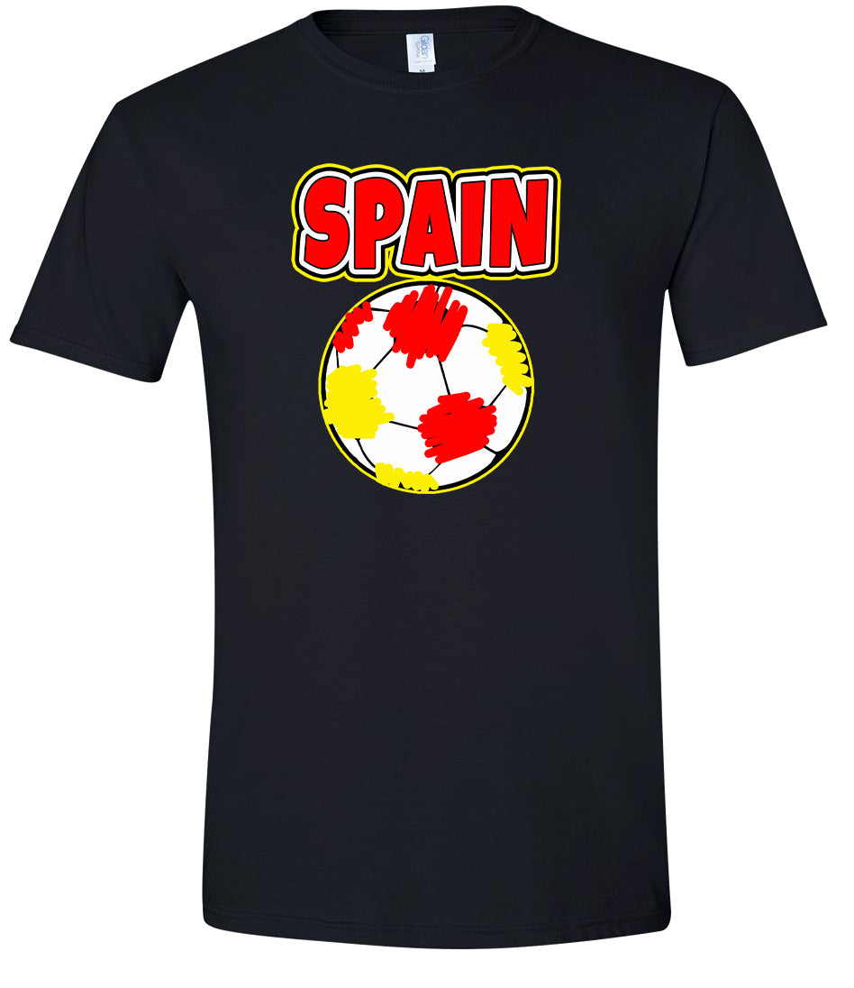 Spain Soccer Adult Gildan Soft Shirt