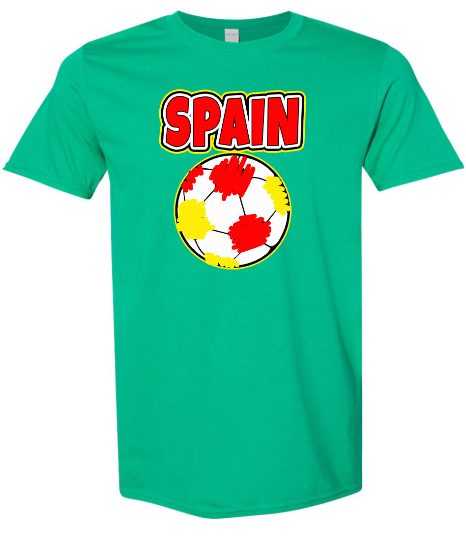 Spain Soccer Adult Gildan Soft Shirt