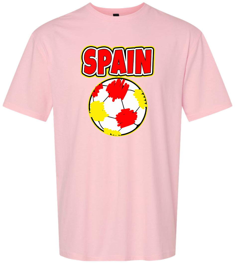 Spain Soccer Adult Gildan Soft Shirt