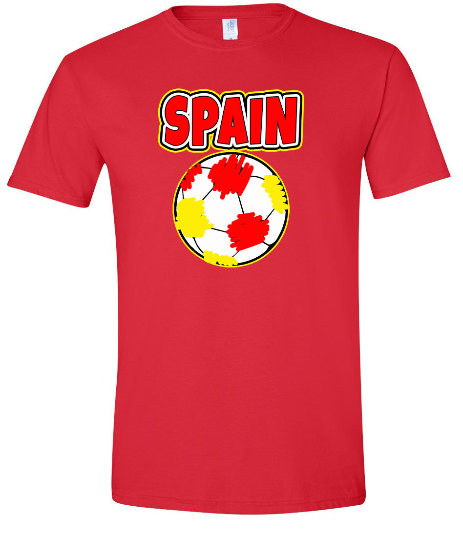 Spain Soccer Adult Gildan Soft Shirt