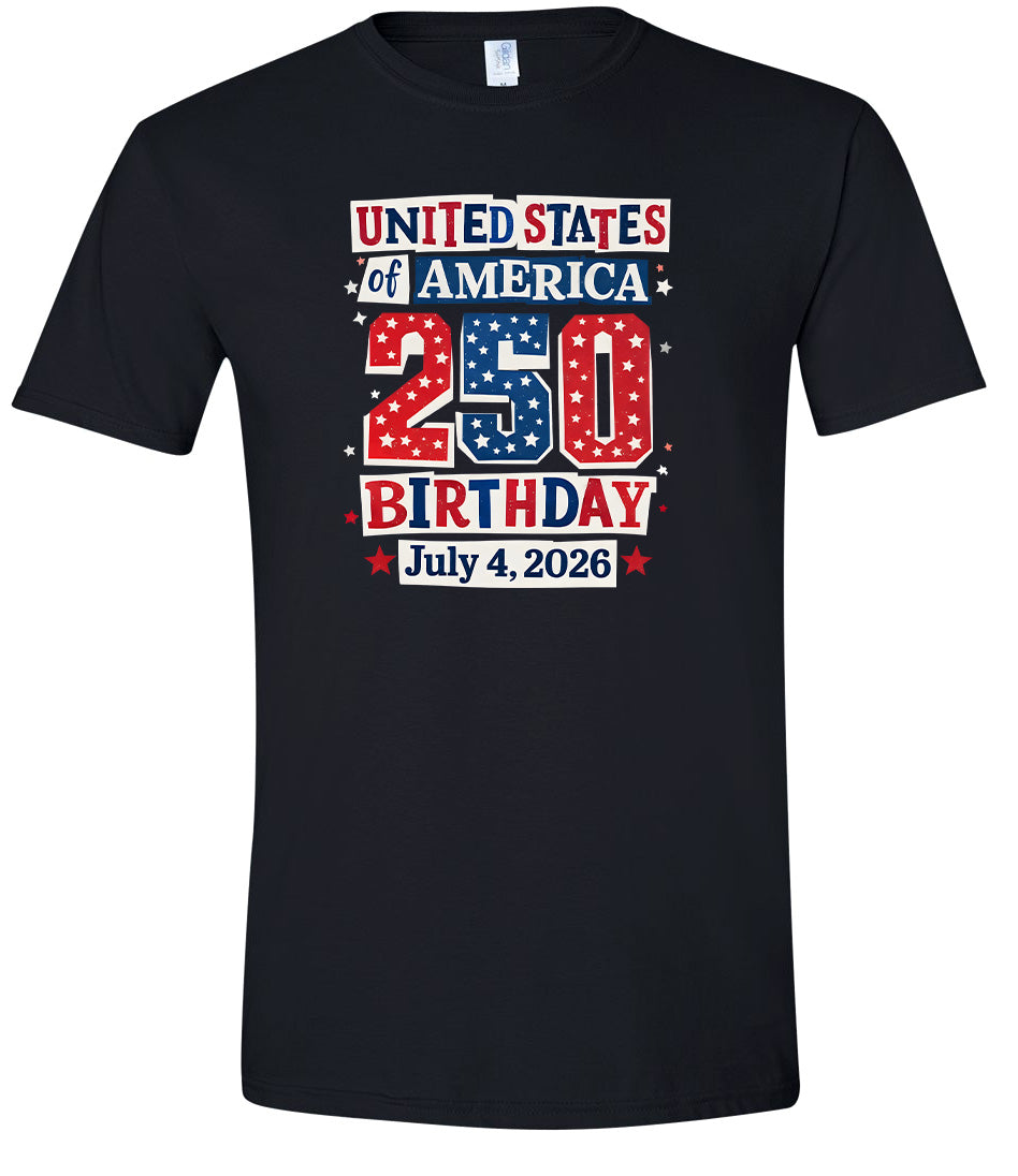USA 250th Birthday Children's Gildan Soft Shirt