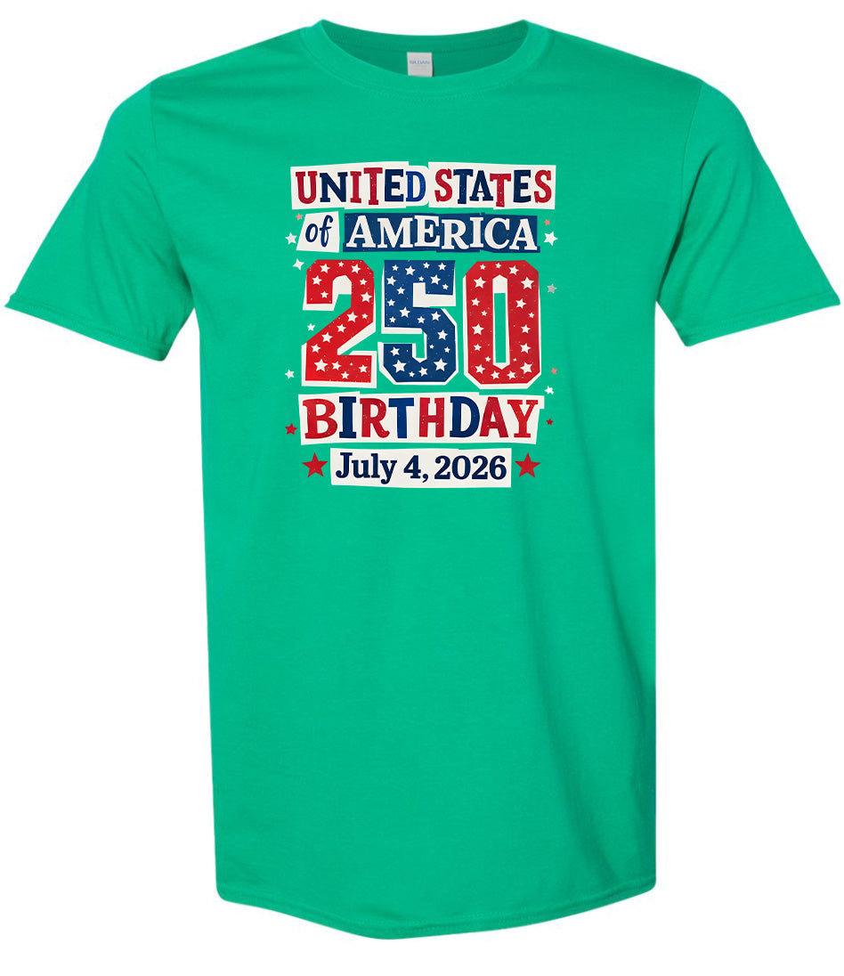 USA 250th Birthday Children's Gildan Soft Shirt