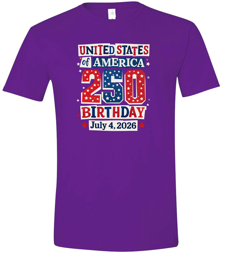 USA 250th Birthday Children's Gildan Soft Shirt