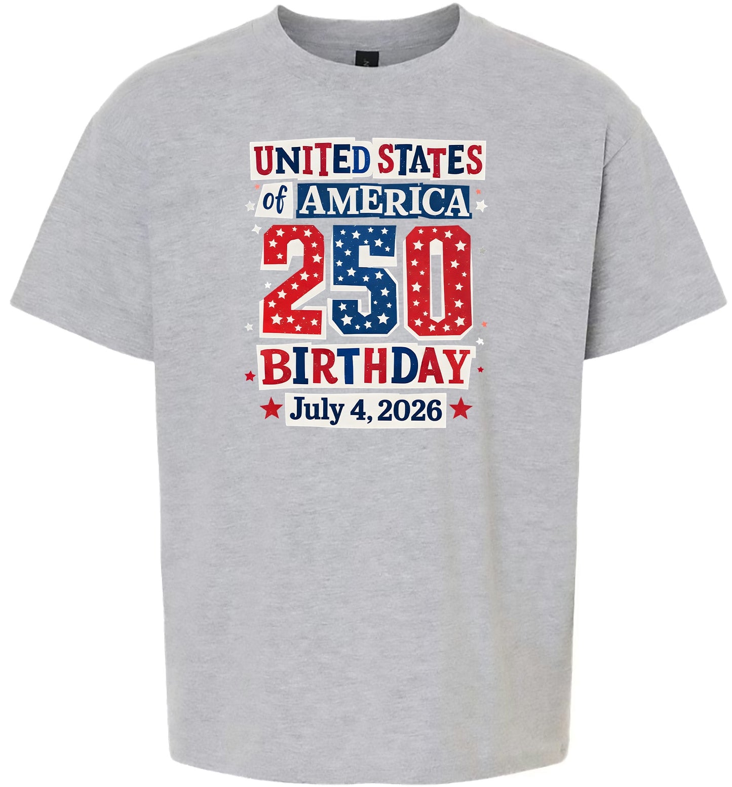 USA 250th Birthday Adult Gildan Soft Shirt