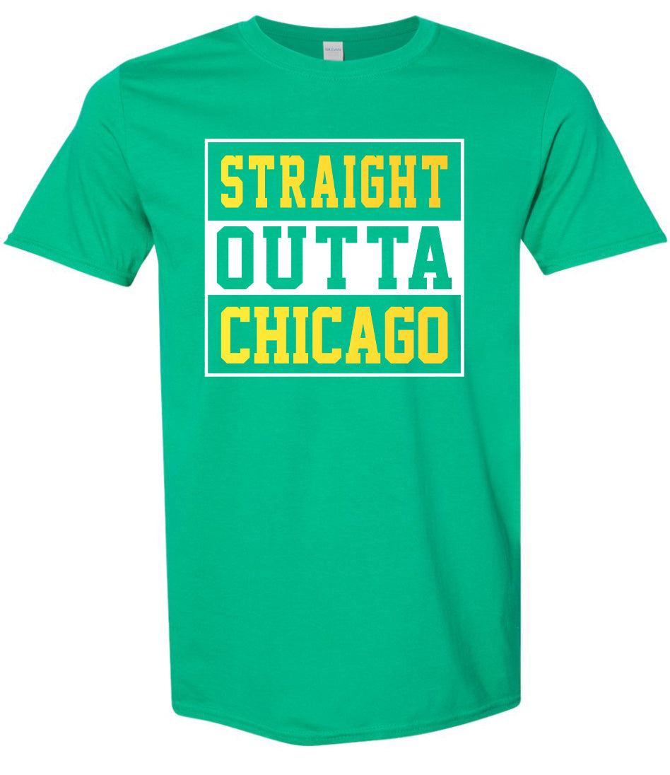 Straight Outta Chicago Adult Gildan Soft Shirt