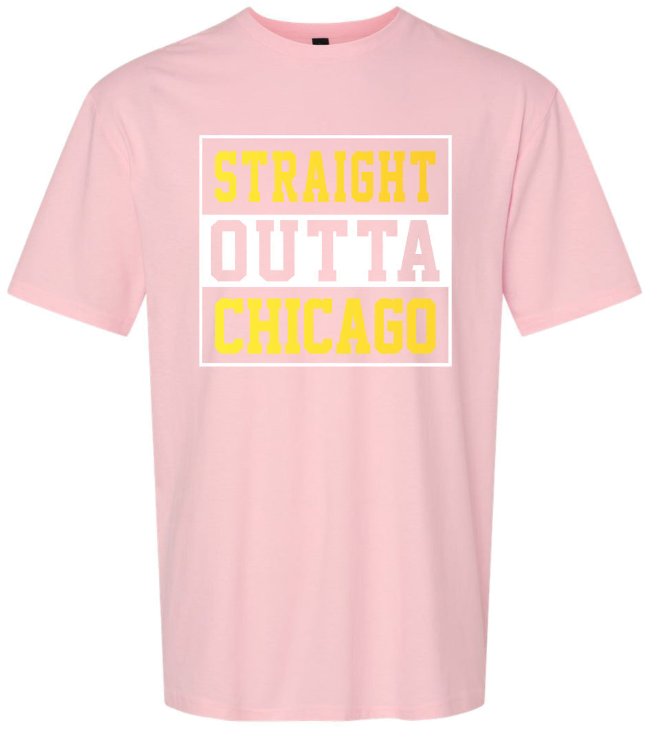 Straight Outta Chicago Adult Gildan Soft Shirt