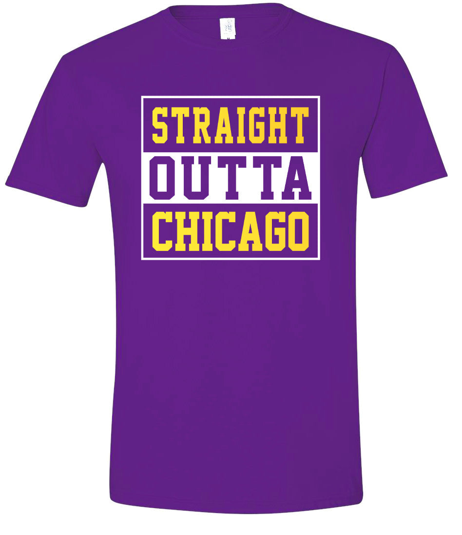 Straight Outta Chicago Adult Gildan Soft Shirt