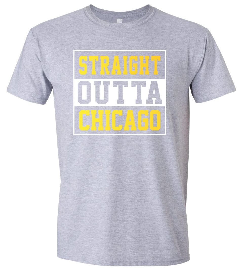 Straight Outta Chicago Adult Gildan Soft Shirt
