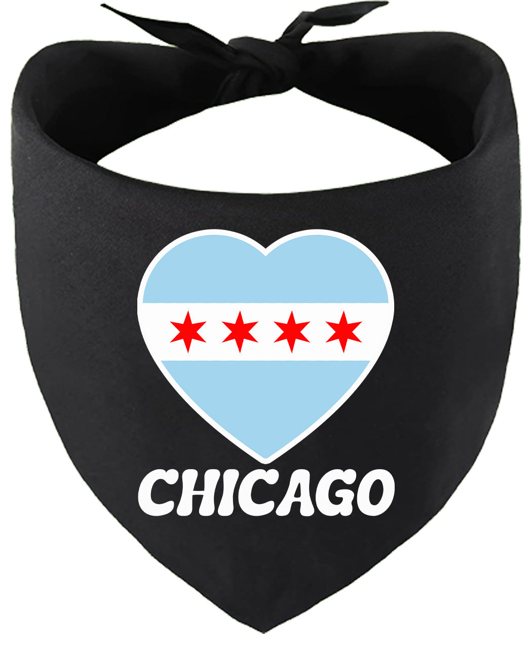 Chicago Heart Flag Pet Bandana