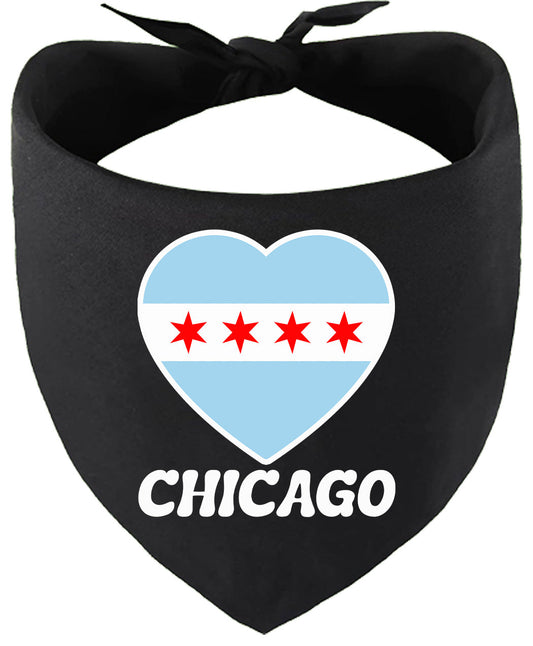 Chicago Heart Flag Pet Bandana