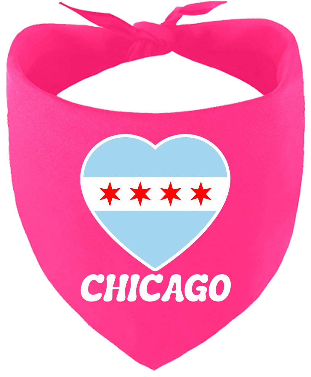 Chicago Heart Flag Pet Bandana