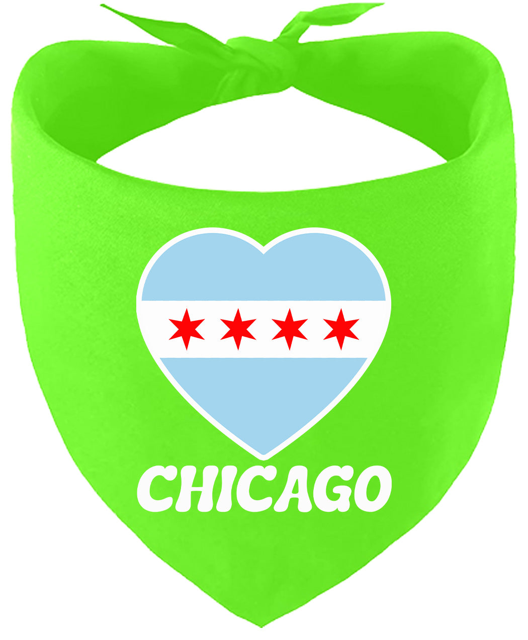Chicago Heart Flag Pet Bandana