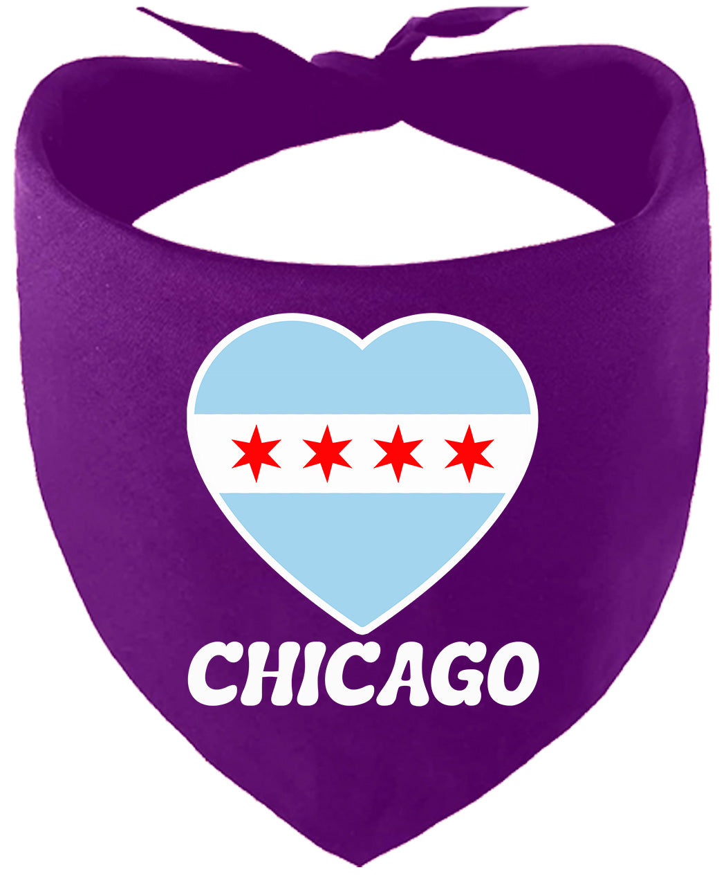 Chicago Heart Flag Pet Bandana