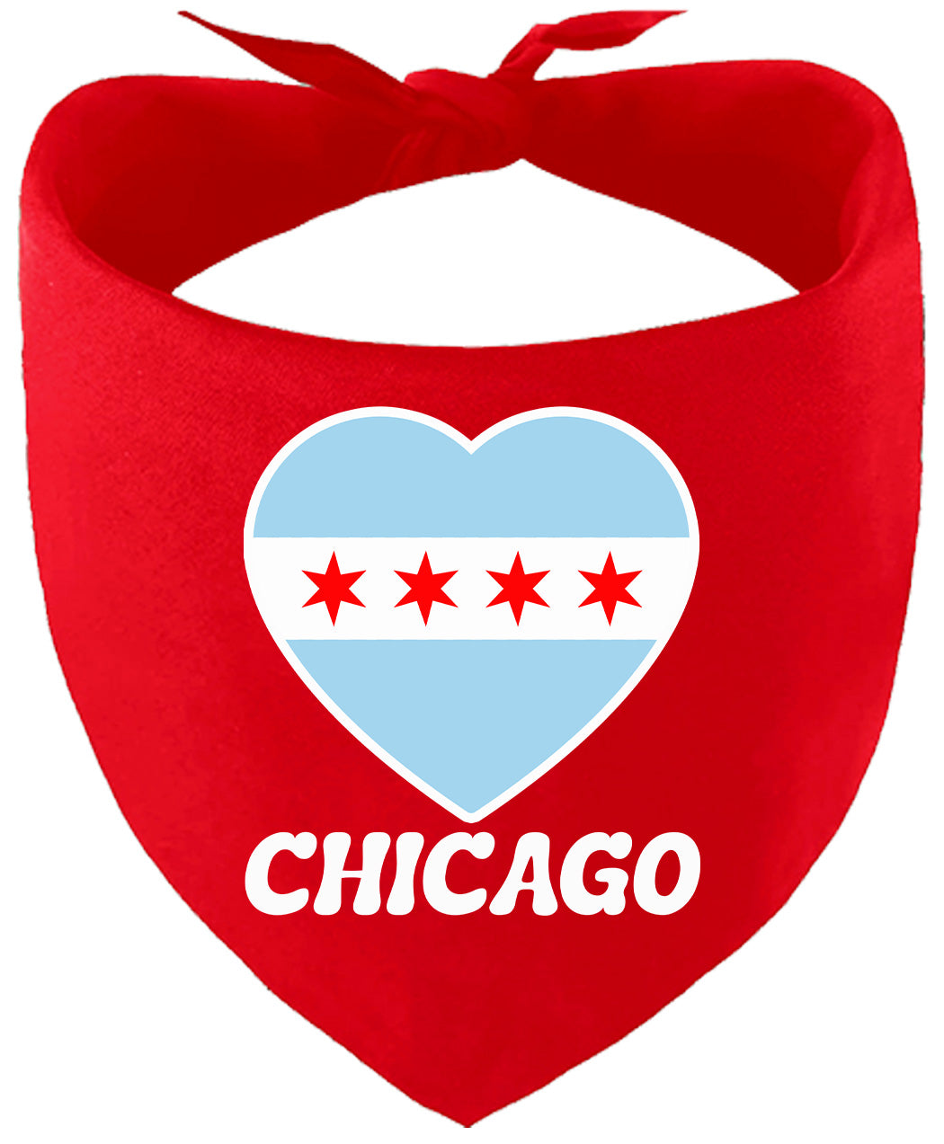 Chicago Heart Flag Pet Bandana