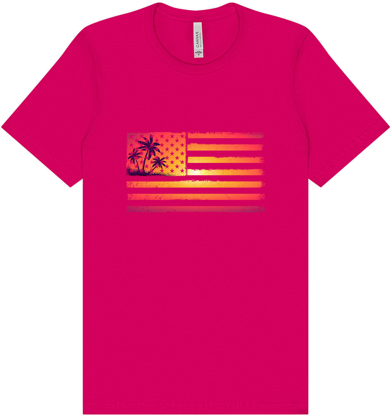 Beach American Flag Adult Bella Canvas Shirt