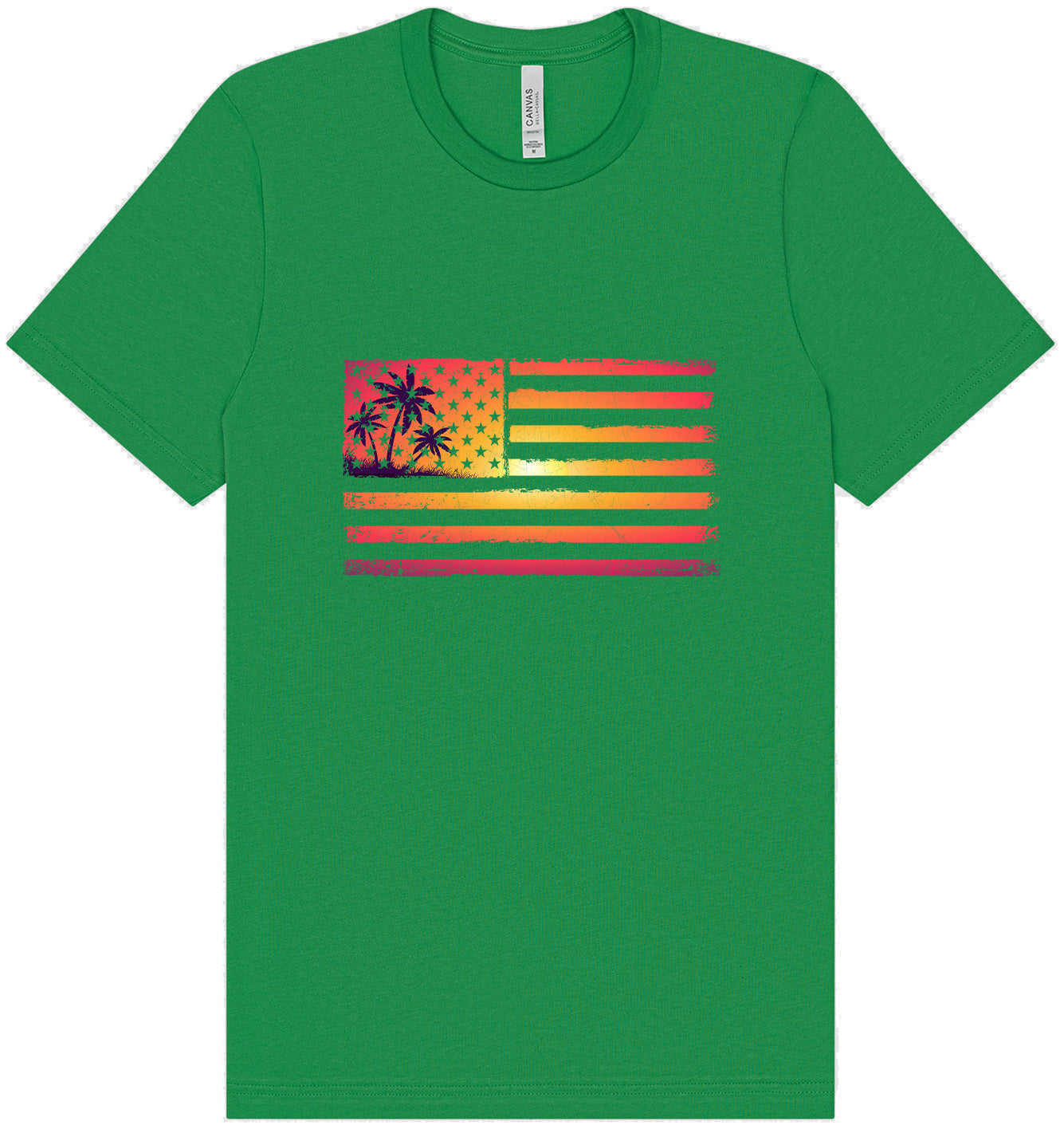 Beach American Flag Adult Bella Canvas Shirt