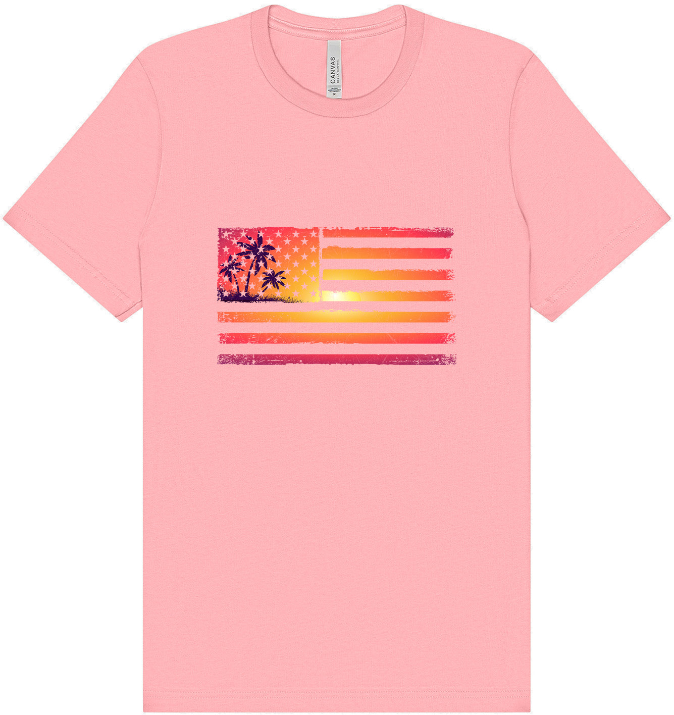 Beach American Flag Adult Bella Canvas Shirt