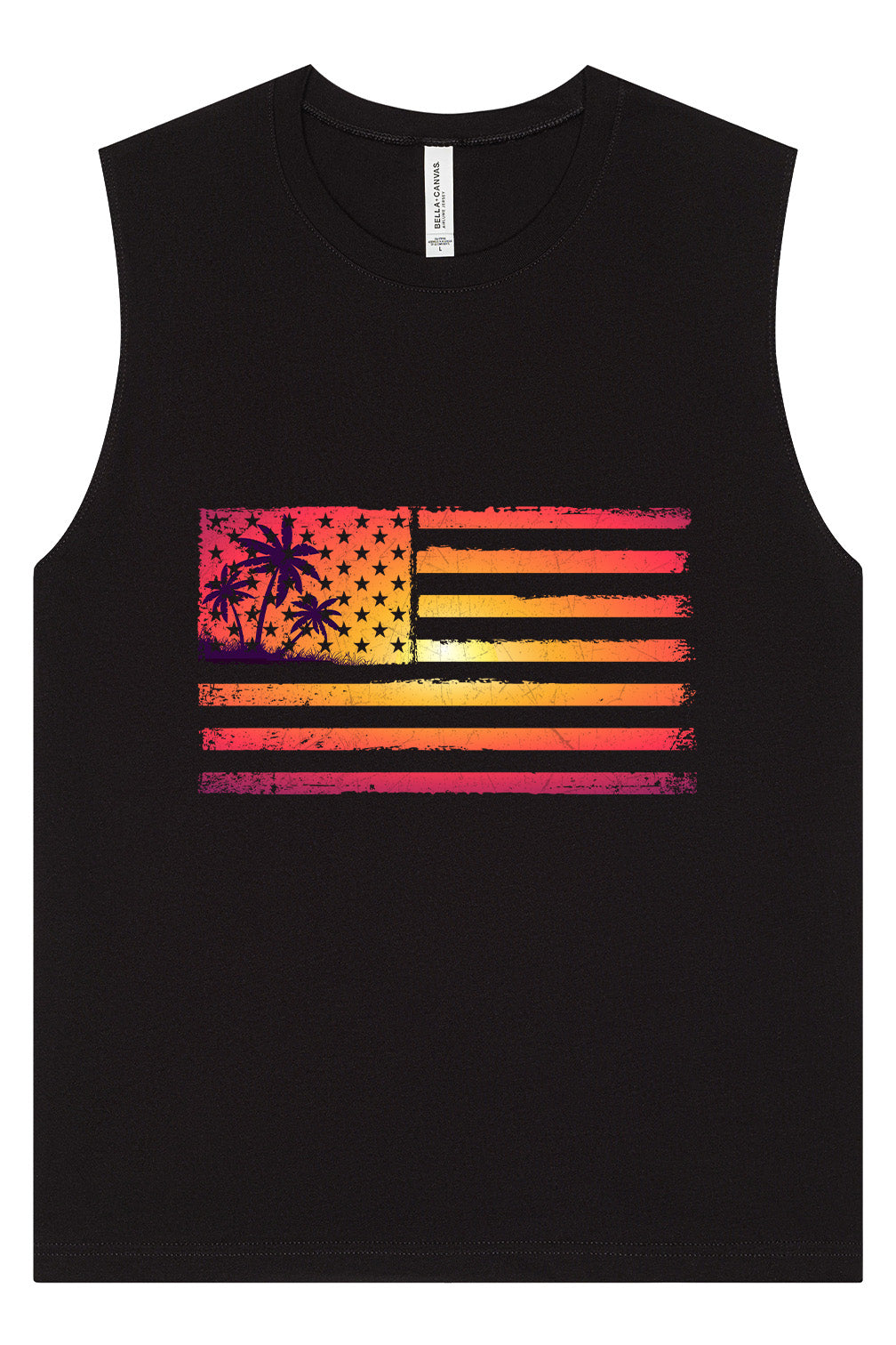 Beach American Flag Muscle Tank