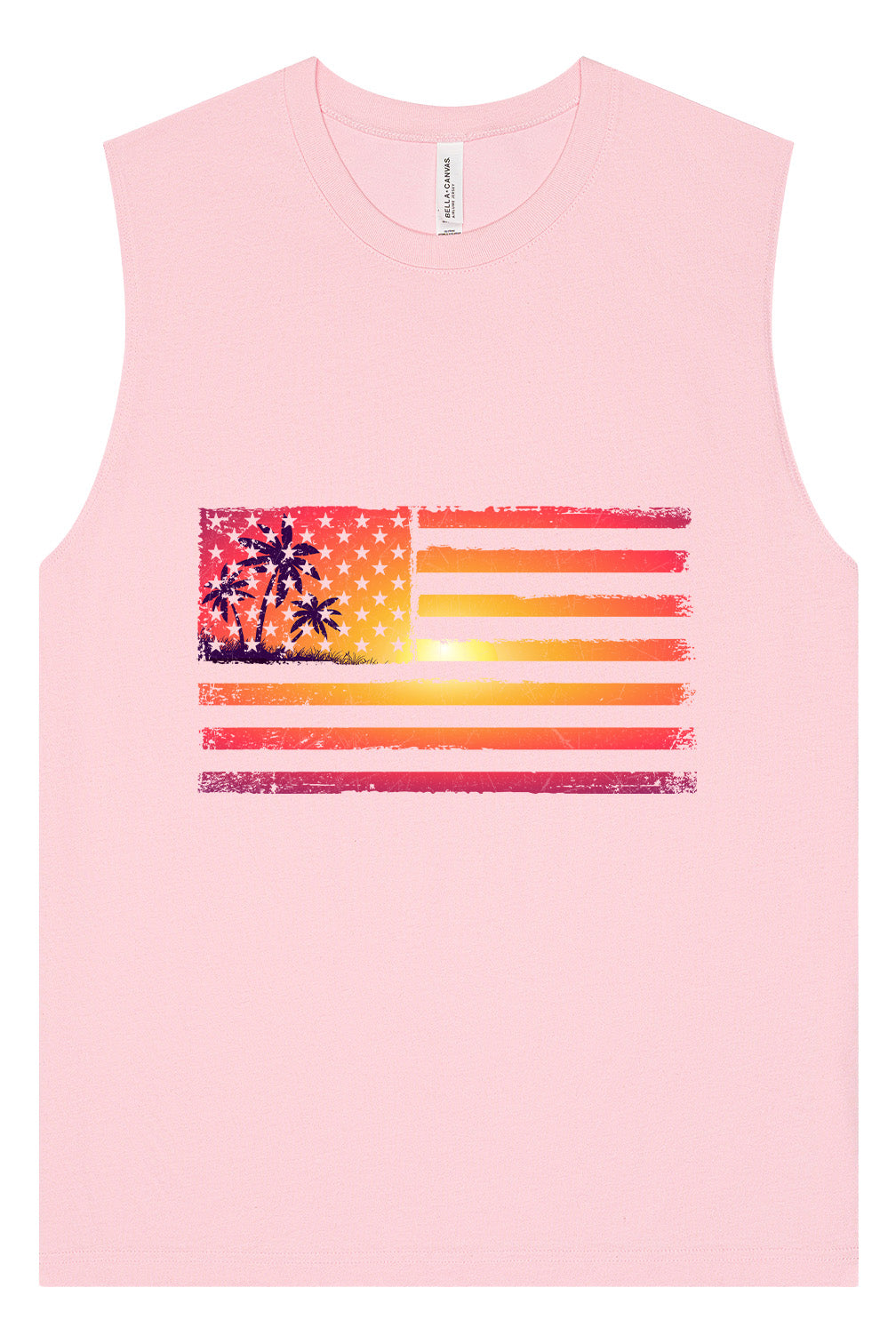 Beach American Flag Muscle Tank