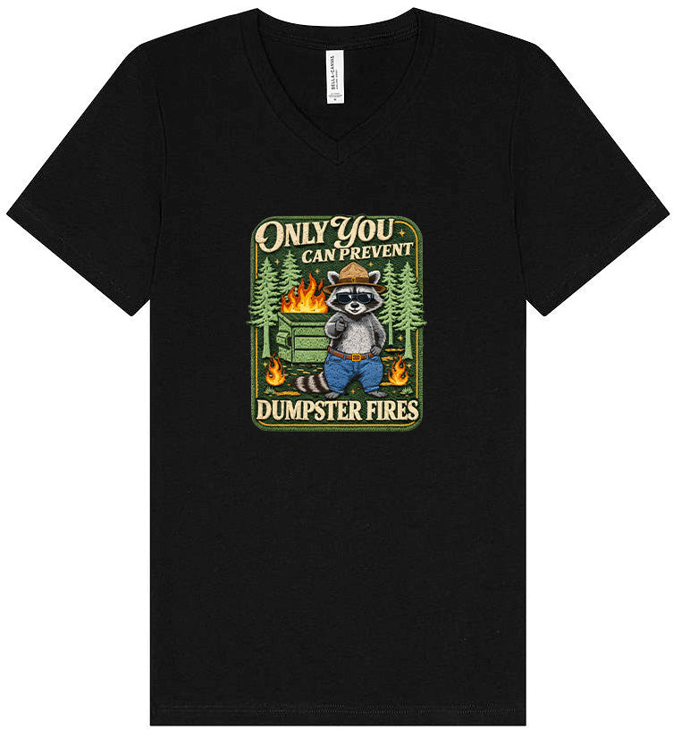 Prevent Dumpster Fires Unisex V-Neck Shirt