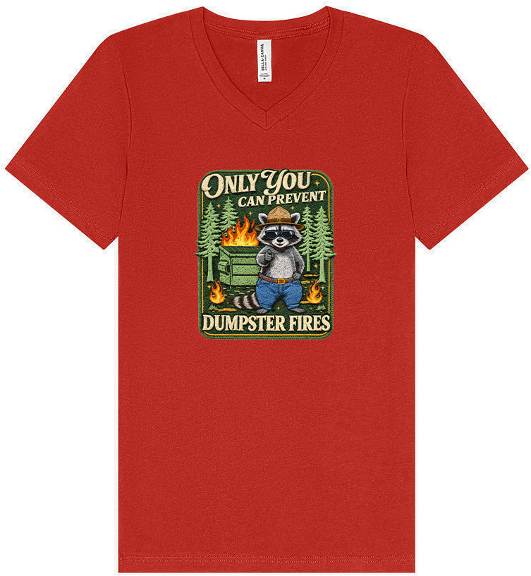 Prevent Dumpster Fires Unisex V-Neck Shirt