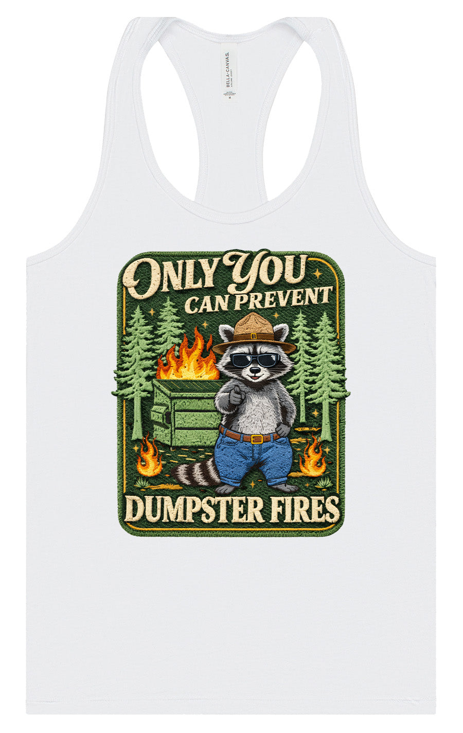 Prevent Dumpster Fires Women's Racerback Tank
