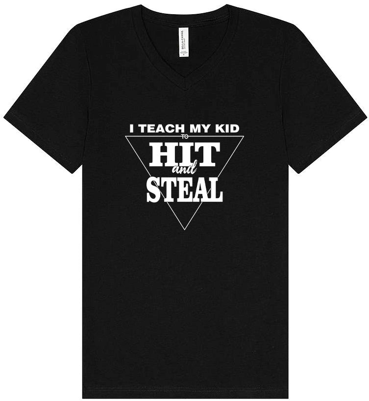 Hit and Steal Unisex V-Neck Shirt