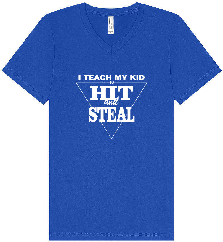 Hit and Steal Unisex V-Neck Shirt