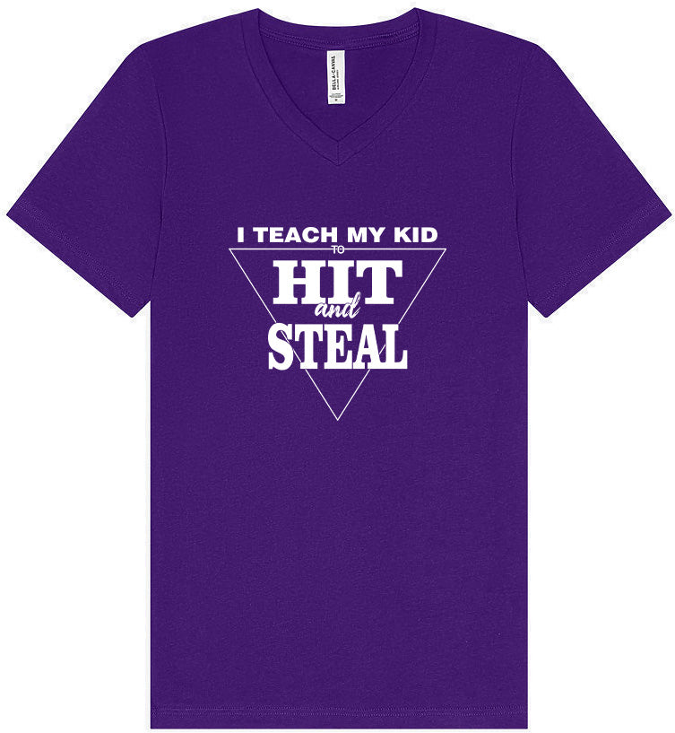 Hit and Steal Unisex V-Neck Shirt