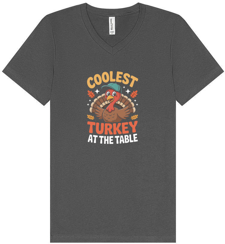 Coolest Turkey at the Table Unisex V-Neck Shirt