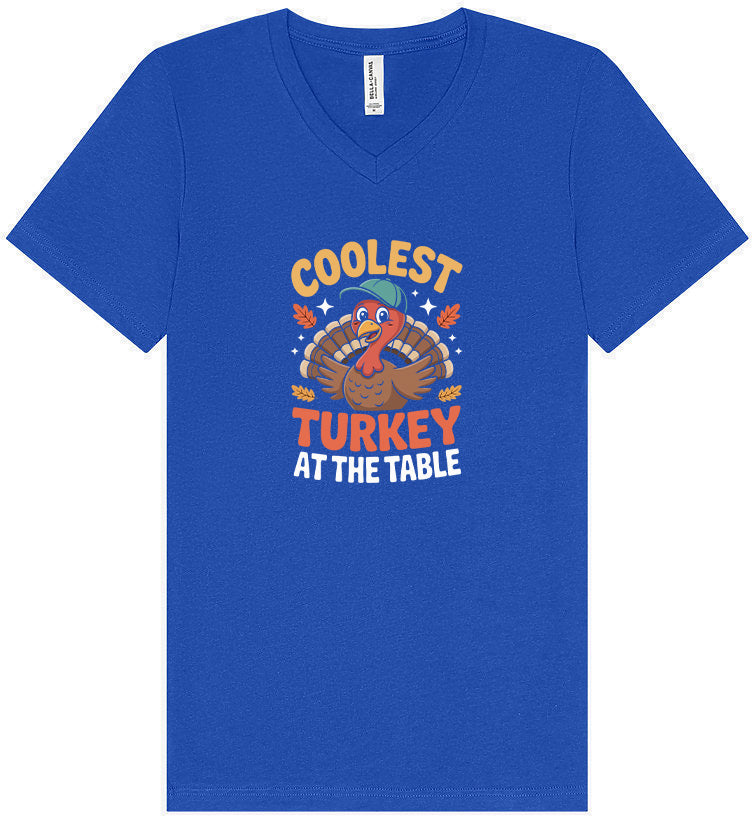 Coolest Turkey at the Table Unisex V-Neck Shirt