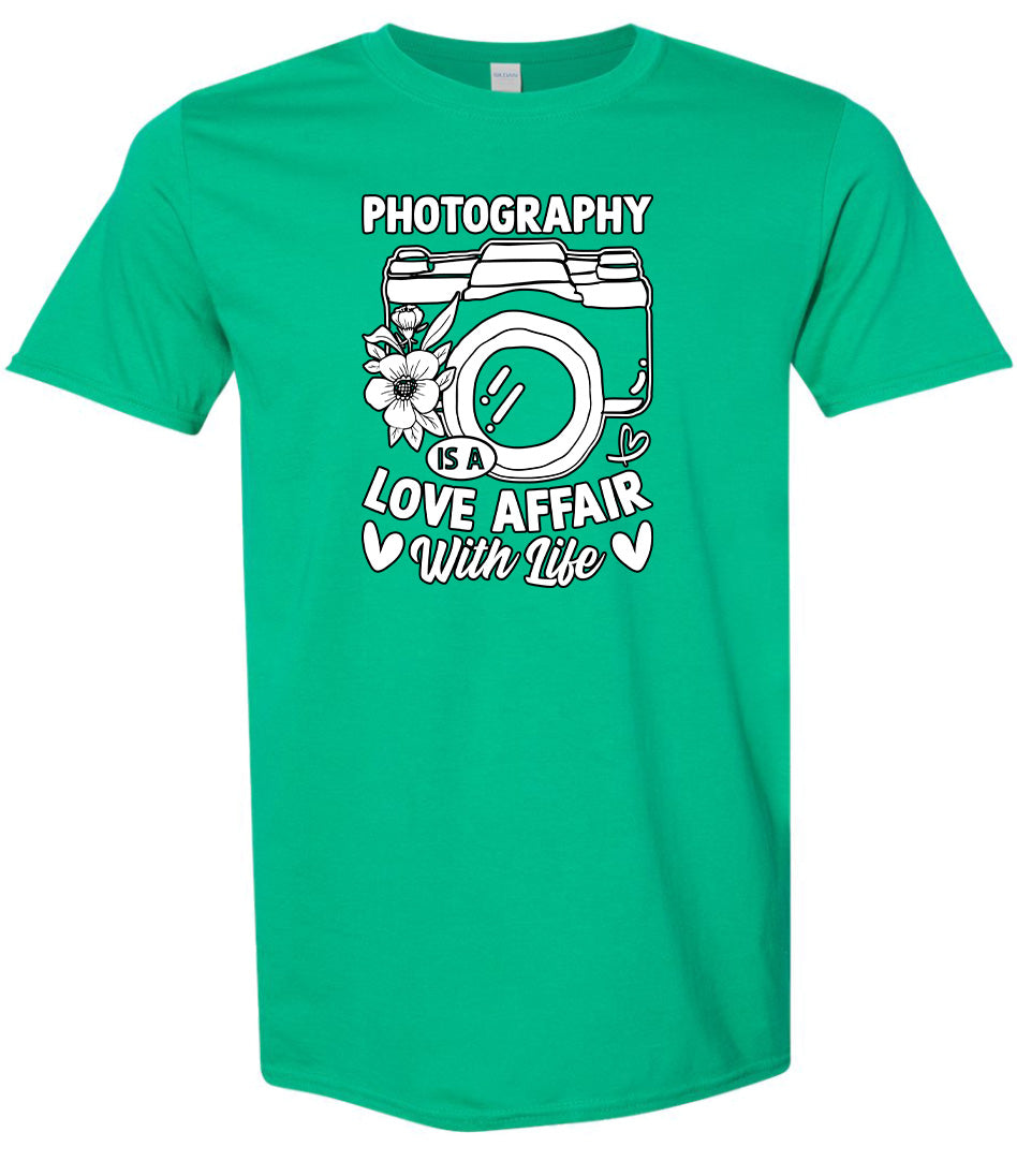 Photography is a Love Affair Adult Gildan Soft Shirt