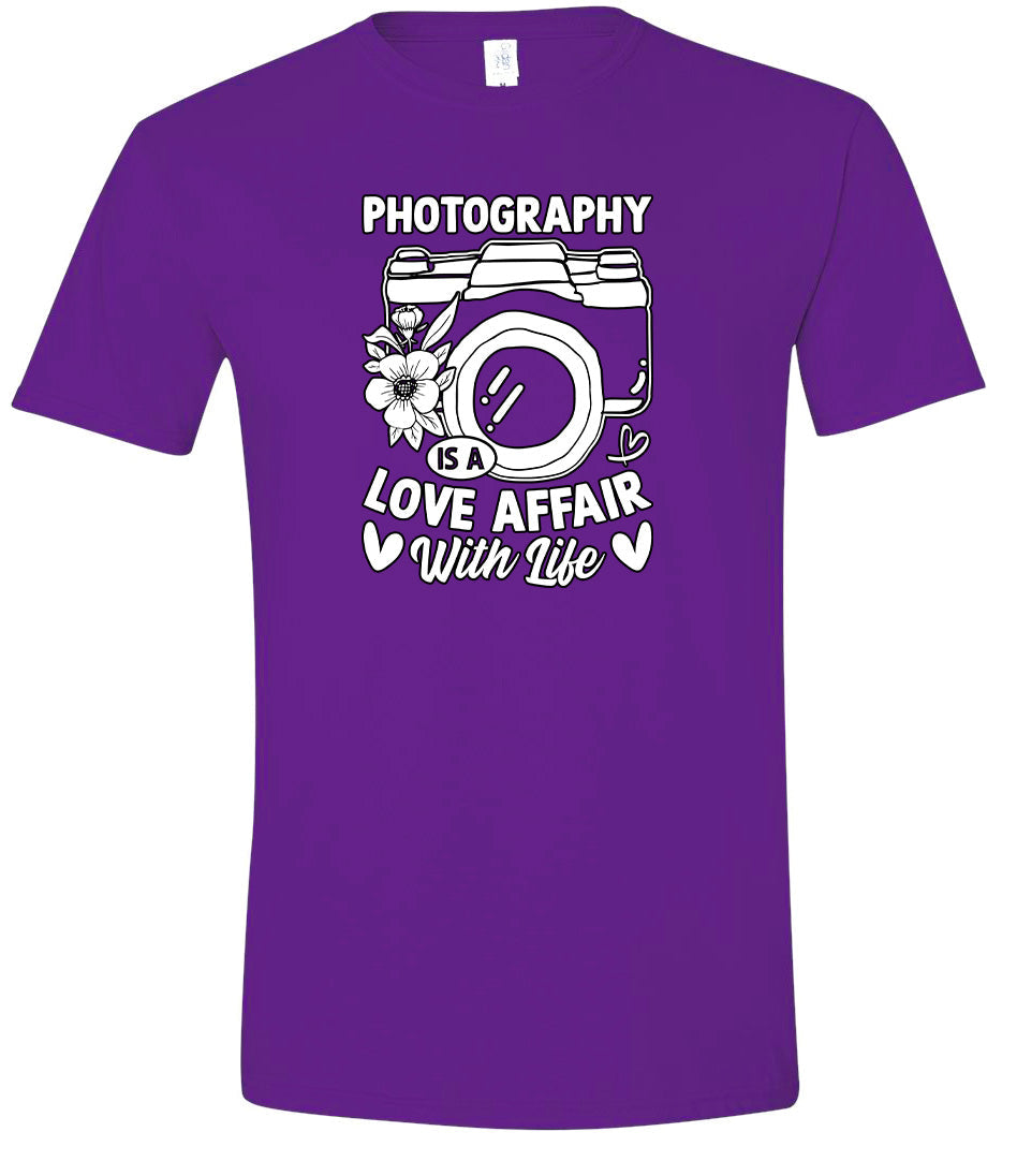 Photography is a Love Affair Adult Gildan Soft Shirt