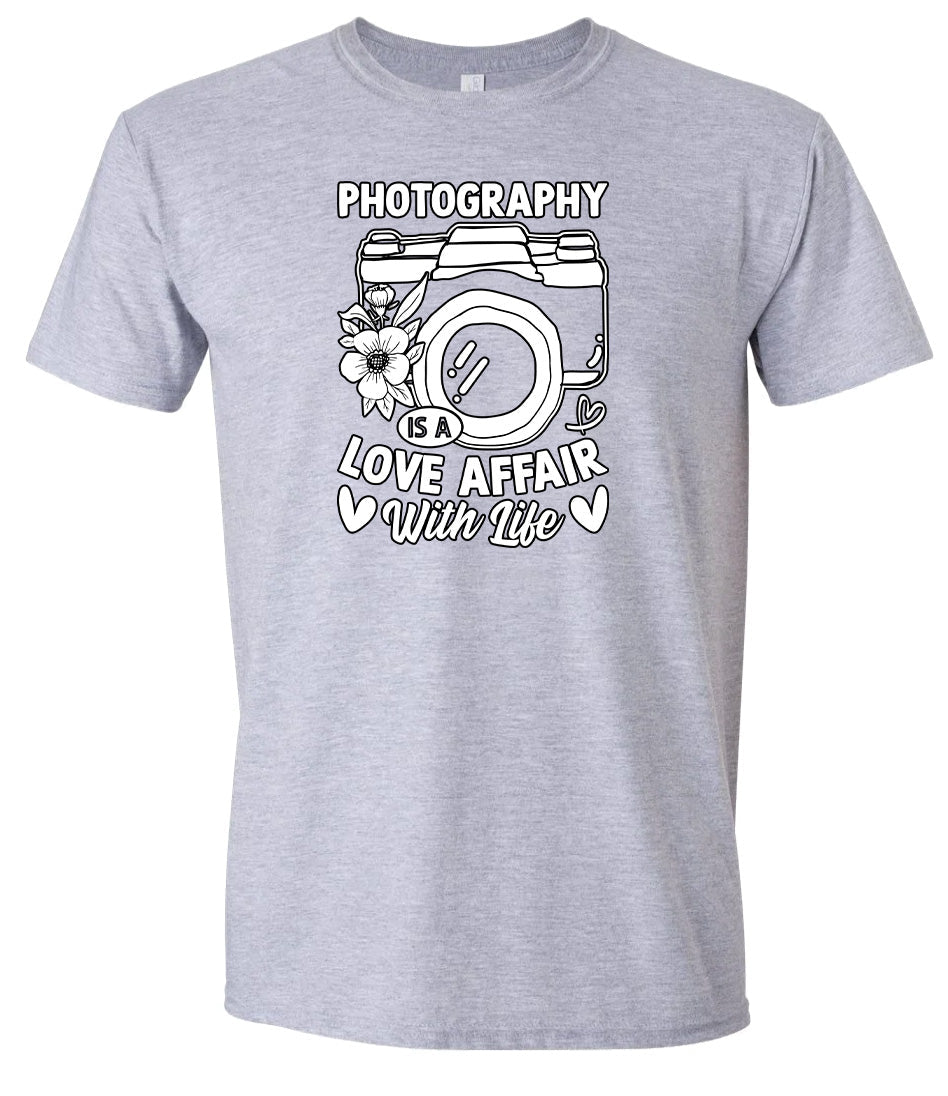 Photography is a Love Affair Adult Gildan Soft Shirt