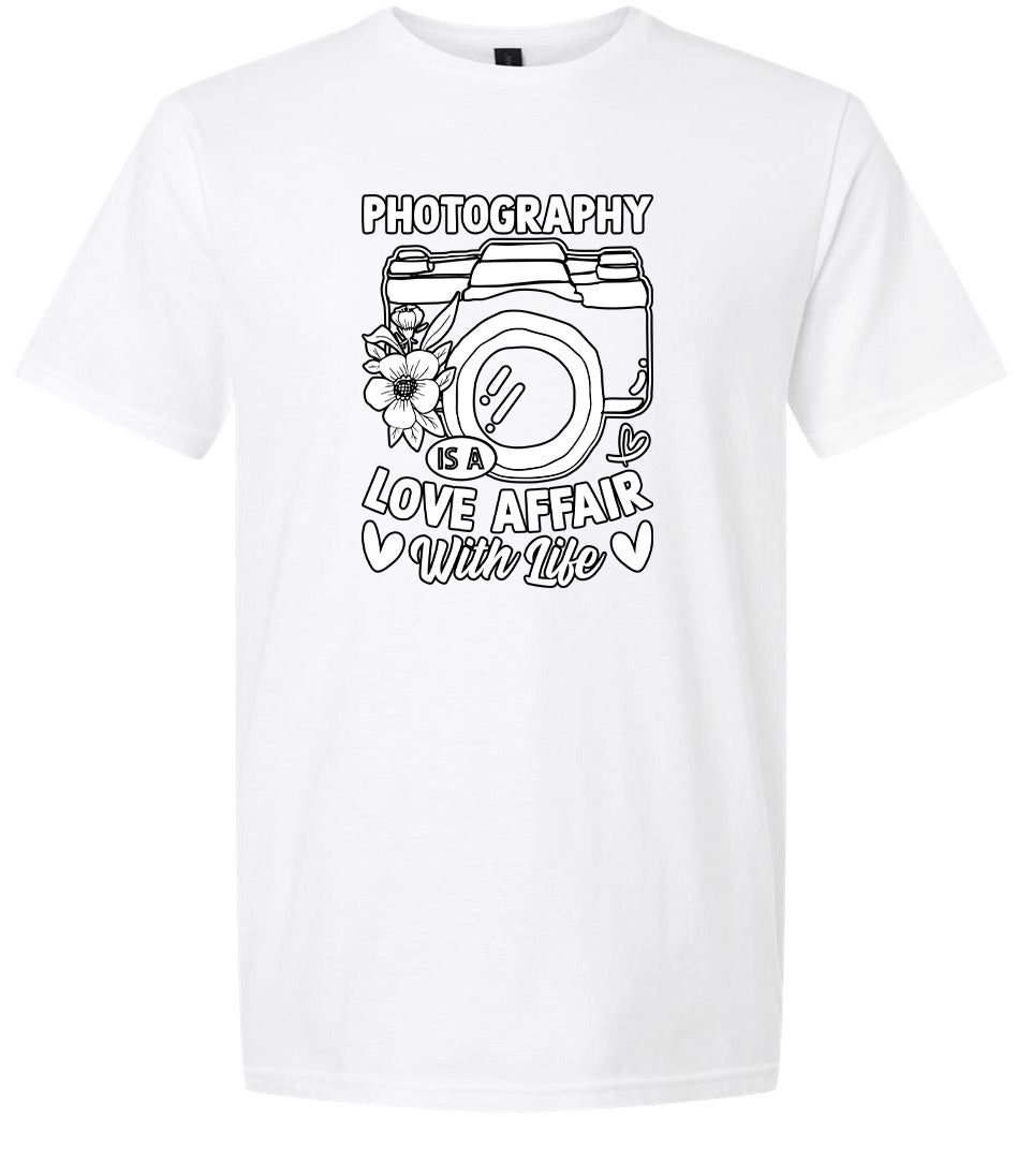Photography is a Love Affair Adult Gildan Soft Shirt
