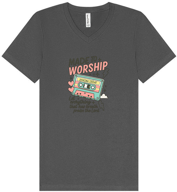 Made to Worship Unisex V-Neck Shirt