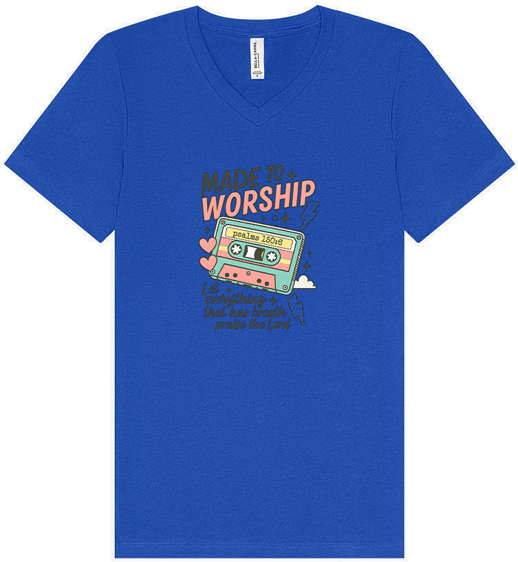 Made to Worship Unisex V-Neck Shirt