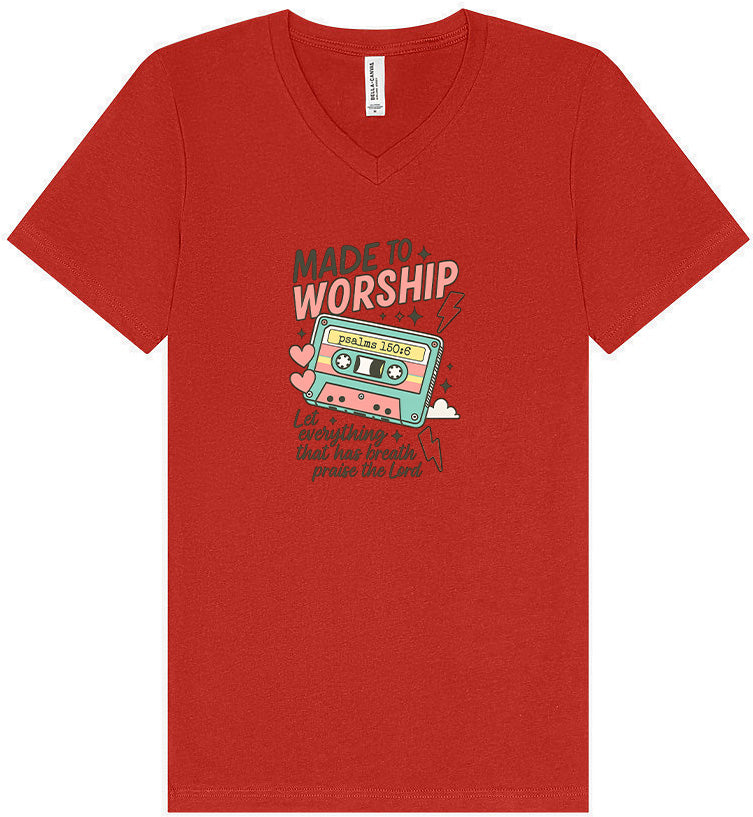 Made to Worship Unisex V-Neck Shirt