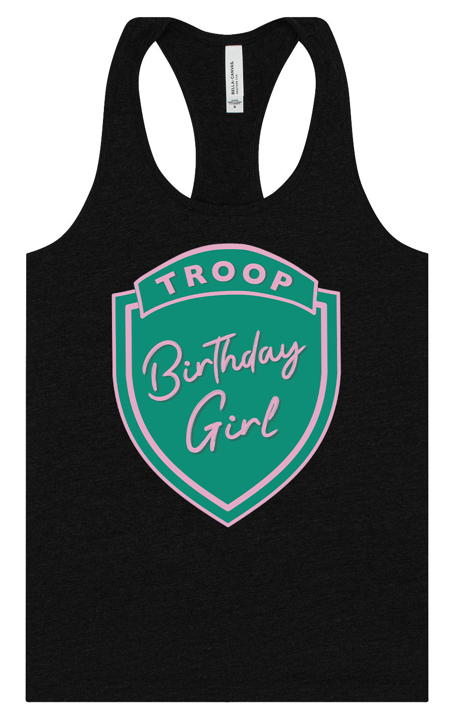 Troop Birthday Girl Women's Racerback Tank