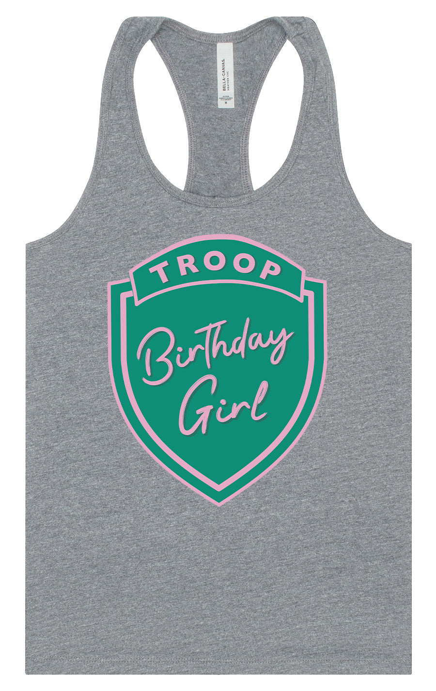 Troop Birthday Girl Women's Racerback Tank