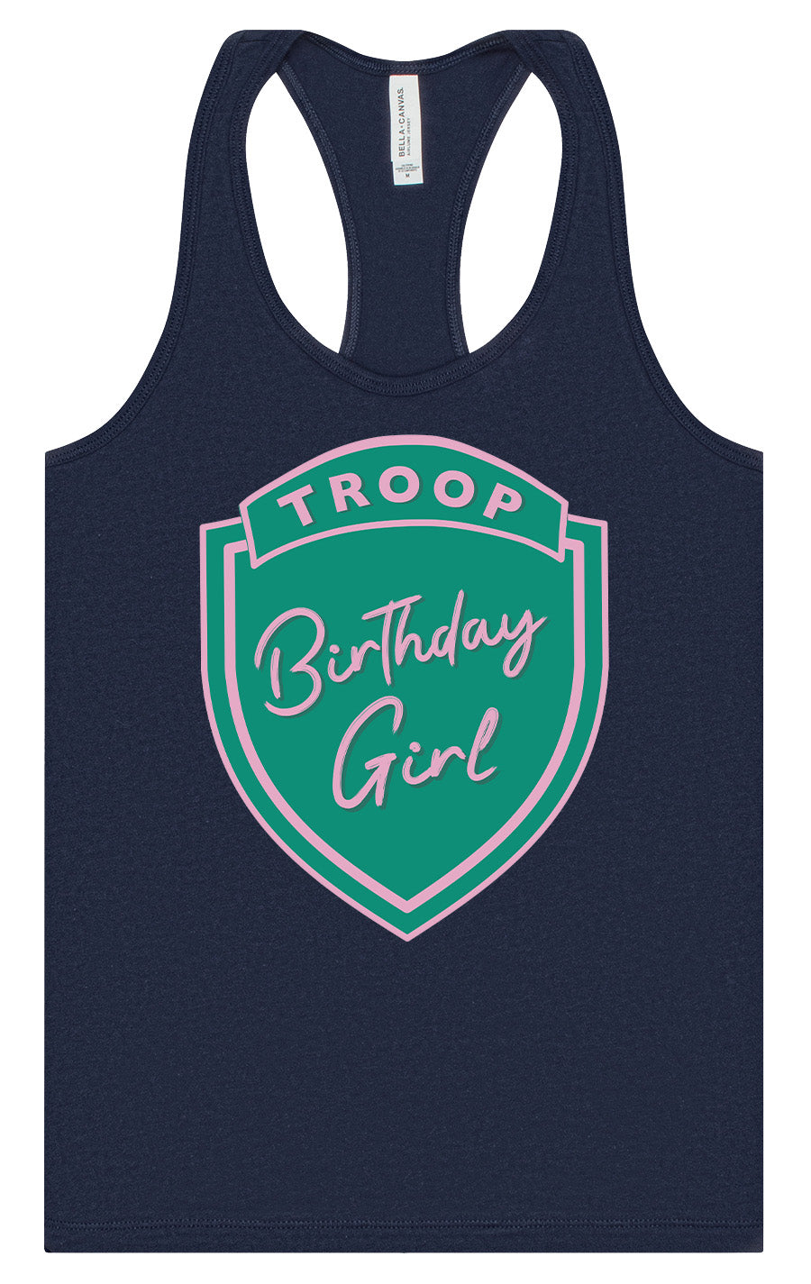Troop Birthday Girl Women's Racerback Tank