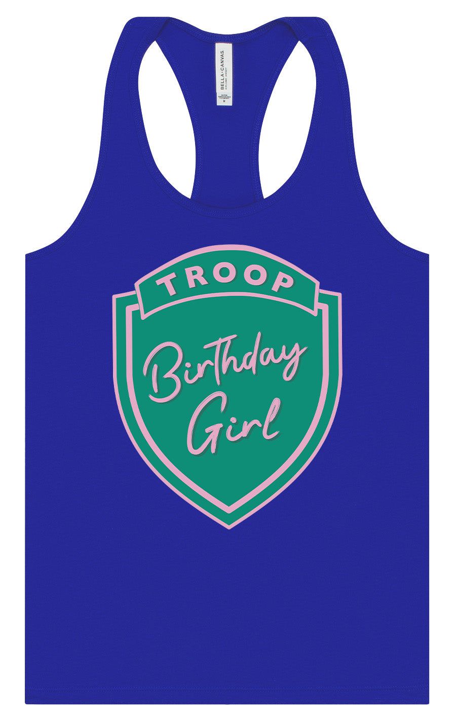 Troop Birthday Girl Women's Racerback Tank