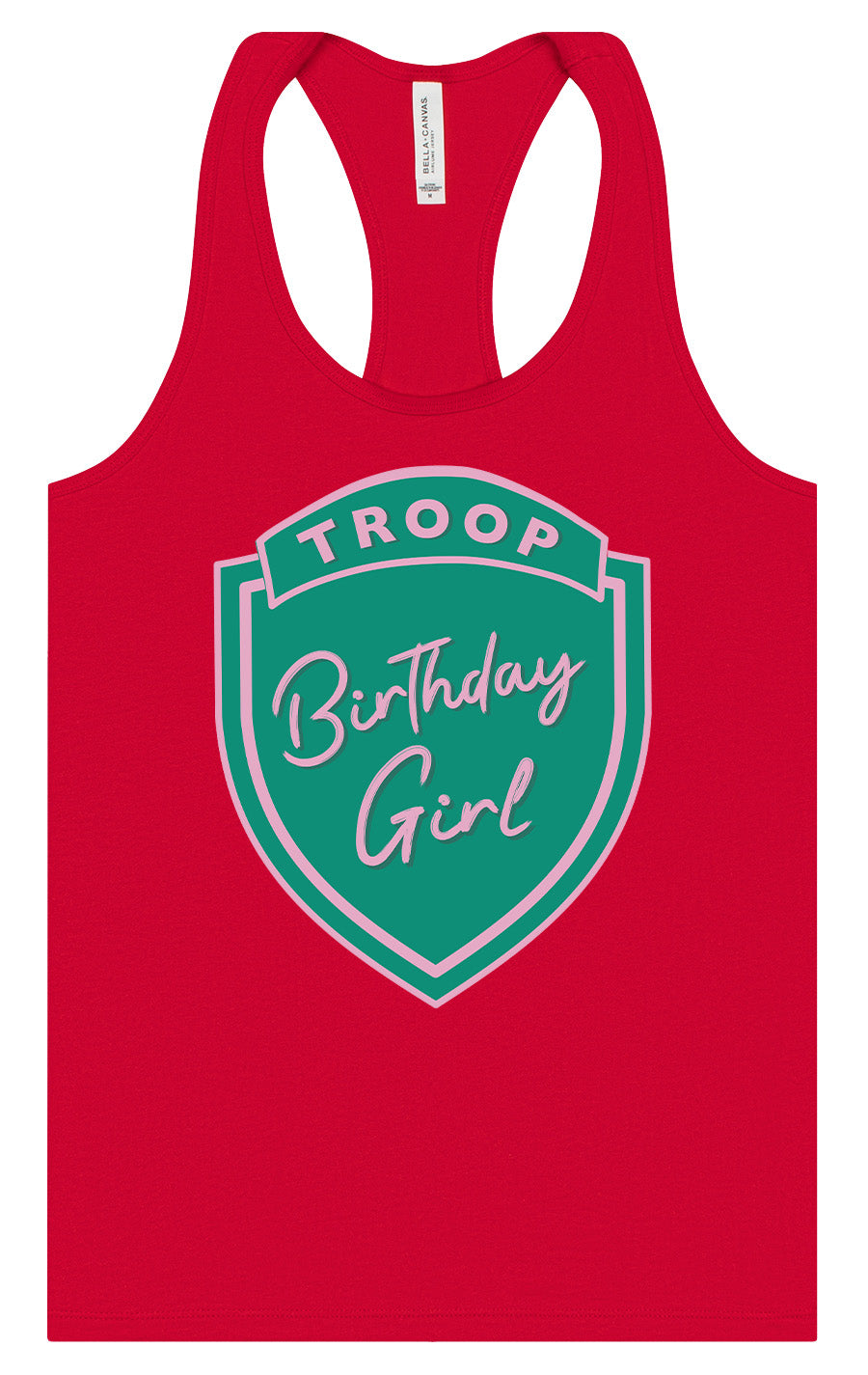 Troop Birthday Girl Women's Racerback Tank