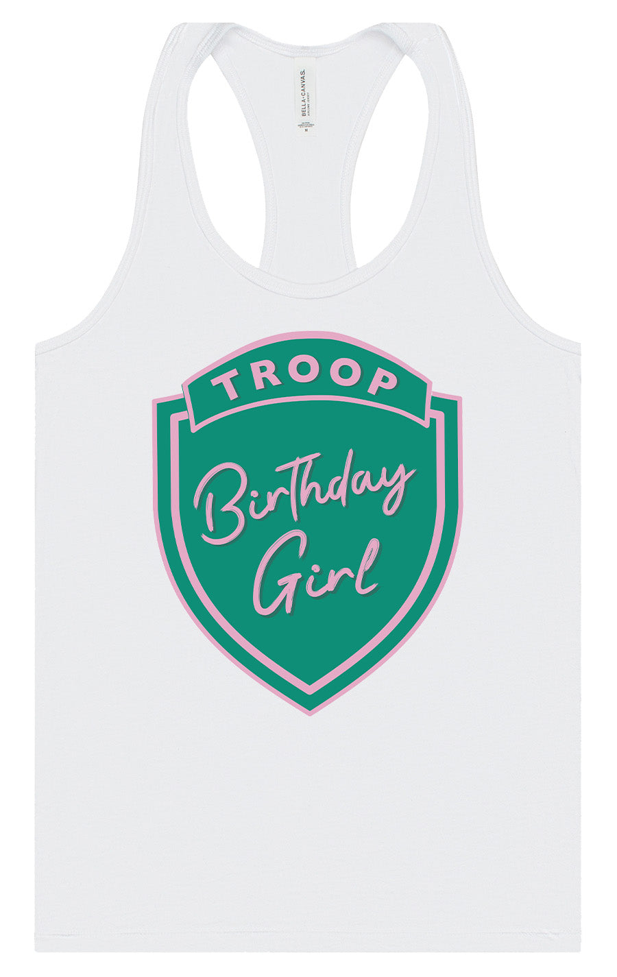 Troop Birthday Girl Women's Racerback Tank